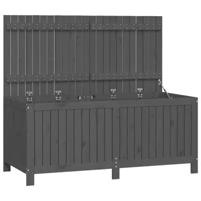 vidaXL Vrtna škatla siva 147x68x64 cm trdna borovina