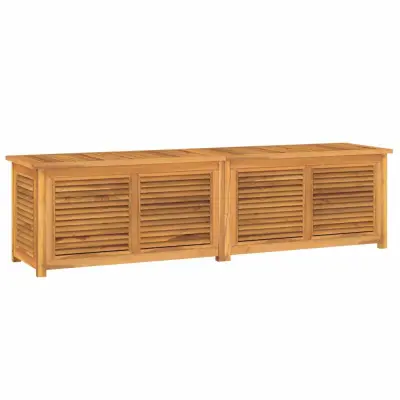 vidaXL Vrtna škatla z vrečo 200x50x55 cm trdna tikovina