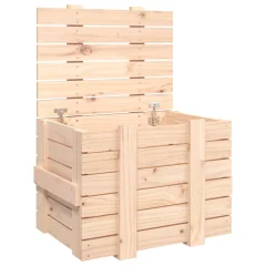 vidaXL Škatla za shranjevanje 58x40,5x42 cm trdna borovina
