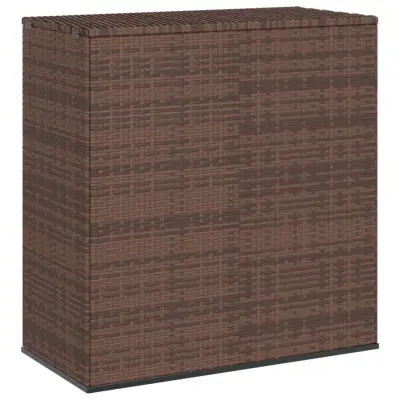 vidaXL Vrtna škatla za blazine PE ratan 100x49x103,5 cm rjava