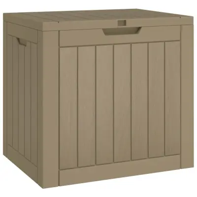 vidaXL Vrtna škatla za shranjevanje siva 55,5x43x53 cm PP