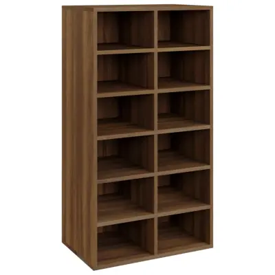 vidaXL Stojalo za čevlje rjav hrast 54x34x100,5 cm inženirski les