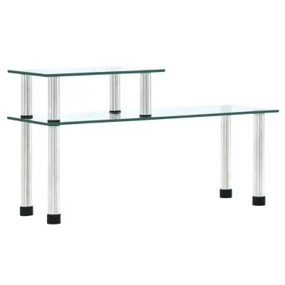 vidaXL Kuhinjska polica prozorna 45x16x26 cm kaljeno steklo
