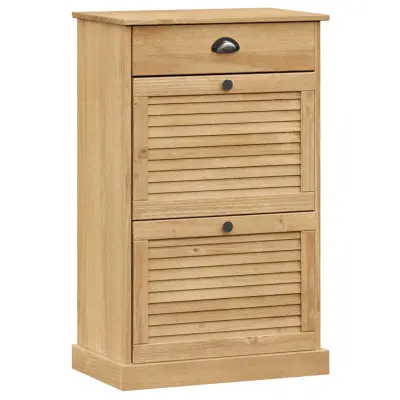 vidaXL Omara za čevlje VIGO bela 60x35x96 cm trdna borovina