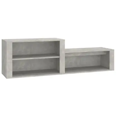 vidaXL Omarica za čevlje betonsko siva 150x35x45 cm inženirski les