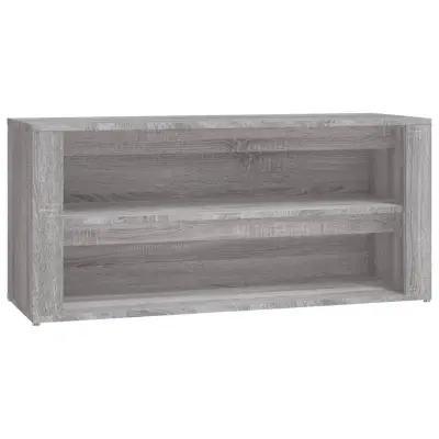vidaXL Regal za čevlje siva sonoma 100x35x45 cm inženirski les