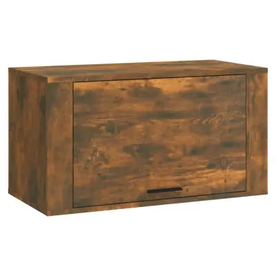 vidaXL Stenska omarica za čevlje dimljeni hrast 70x35x38 cm inž. les