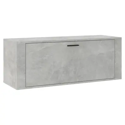 vidaXL Omarica za čevlje siva 100x35x38 cm inženirski les