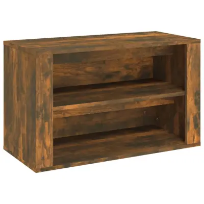 vidaXL Regal za čevlje dimljen hrast 75x35x45 cm inženirski les