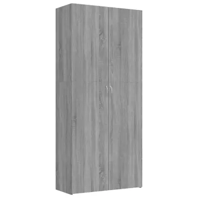 vidaXL Omarica za čevlje siva sonoma 80x35,5x180 cm inženirski les