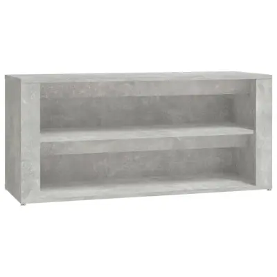 vidaXL Regal za čevlje betonsko siv 100x35x45 cm inženirski les