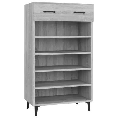 vidaXL Omarica za čevlje siva sonoma 60x35x105 cm konstruiran les