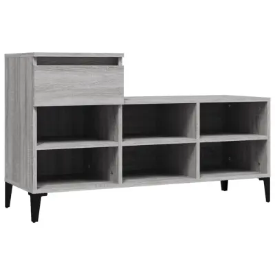 vidaXL Omarica za čevlje siva sonoma 102x36x60 cm inženirski les