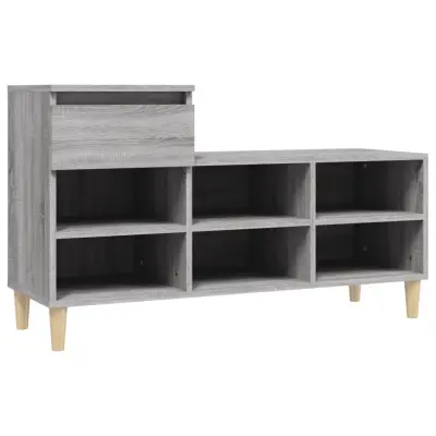 vidaXL Omarica za čevlje siva sonoma 102x36x60 cm inženirski les