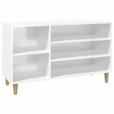 vidaXL Omarica za čevlje visok sijaj bela 102x36x60 cm inženirski les