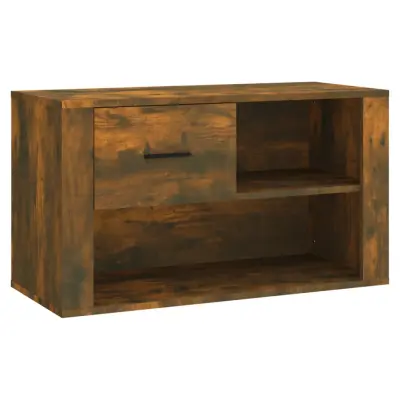vidaXL Omarica za čevlje dimljeni hrast 80x35x45 cm inženirski les