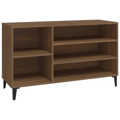 vidaXL Omarica za čevlje rjav hrast 102x36x60 cm inženirski les