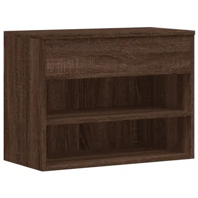vidaXL Klop za čevlje rjavi hrast 60x30x45 cm konstruiran les