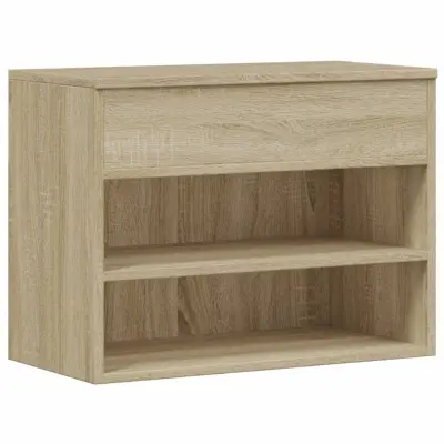 vidaXL Klop za čevlje sonoma hrast 60x30x45 cm iverna plošča
