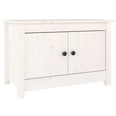 vidaXL Omarica za čevlje bela 70x38x45,5 cm trdna borovina