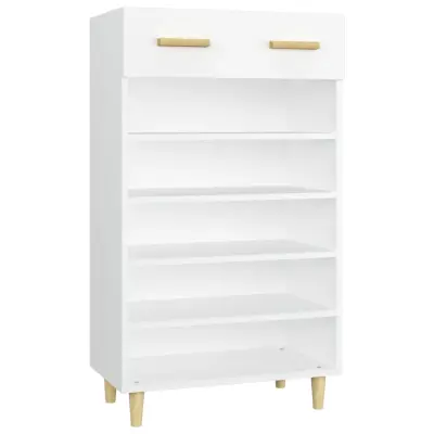 vidaXL Omarica za čevlje bela 60x35x105 cm konstruiran les