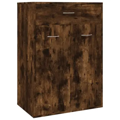 vidaXL Omarica za čevlje dimljeni hrast 60x35x84 cm inženirski les