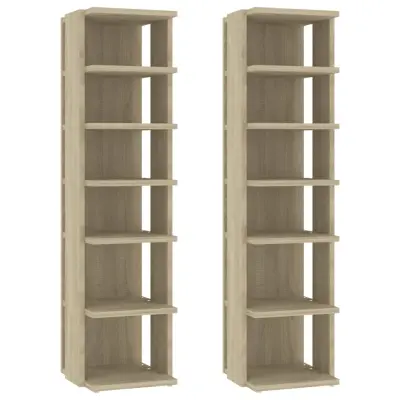 vidaXL Omarica za čevlje 2 kosa sonoma hrast 27,5x27x102 cm