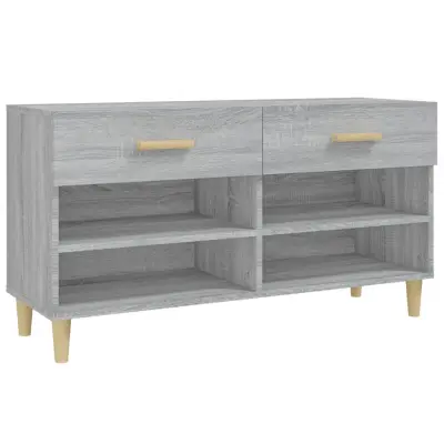 vidaXL Omarica za čevlje siva sonoma 102x35x55 cm konstruiran les