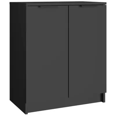 vidaXL Omarica za čevlje črna 59x35x70 cm inženirski les