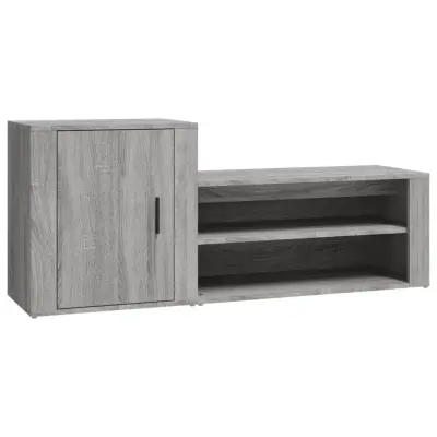 vidaXL Omarica za čevlje siva sonoma 130x35x54 cm inženirski les