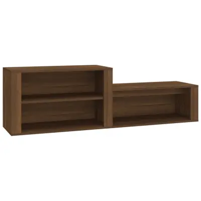 vidaXL Omarica za čevlje rjav hrast 150x35x45 cm inženirski les