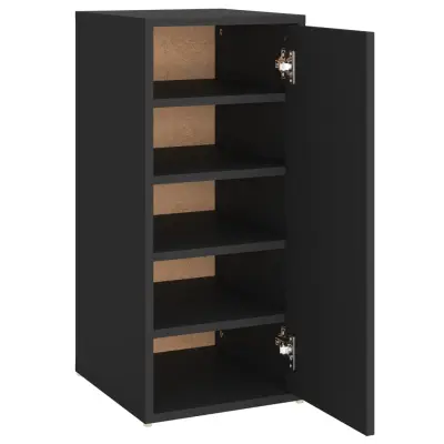 vidaXL Omarica za čevlje črna 32x35x70 cm iverna plošča