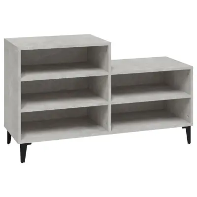 vidaXL Omarica za čevlje betonsko siva 102x36x60 cm inženirski les
