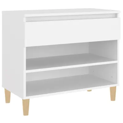 vidaXL Omarica za čevlje bela 70x36x60 cm inženirski les