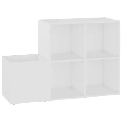vidaXL Omara za čevlje bela 105x35,5x70 cm iverna plošča
