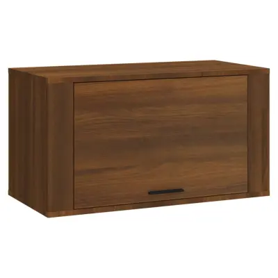vidaXL Stenska omarica za čevlje rjav hrast 70x35x38 cm trdna borovina