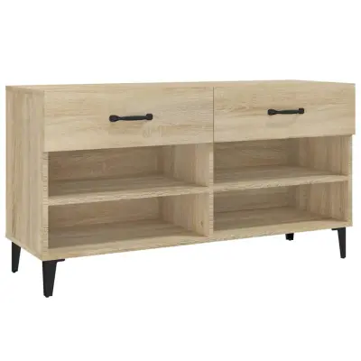 vidaXL Omarica za čevlje sonoma hrast 102x35x55 cm inženirski les