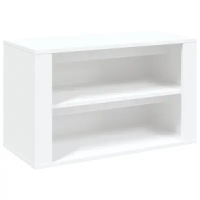vidaXL Regal za čevlje bel 75x35x45 cm inženirski les