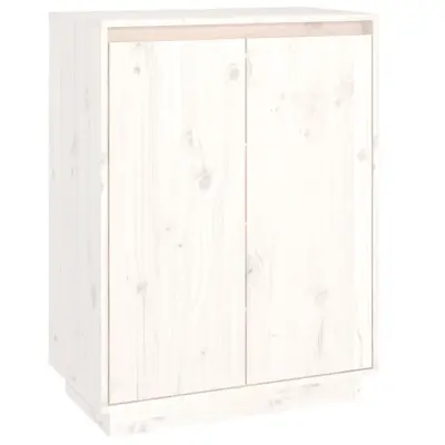 vidaXL Omarica za čevlje bela 60x35x80 cm trdna borovina