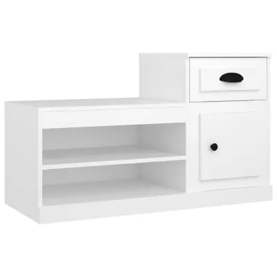vidaXL Omarica za čevlje bela 100x42x60 cm inženirski les