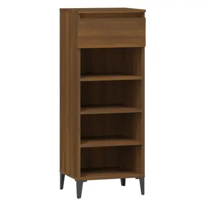 vidaXL Stojalo za čevlje rjav hrast 40x36x105 cm inženirski les