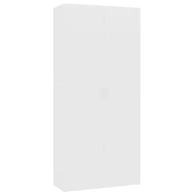 vidaXL Omara za čevlje bela 80x35,5x180 cm iverna plošča