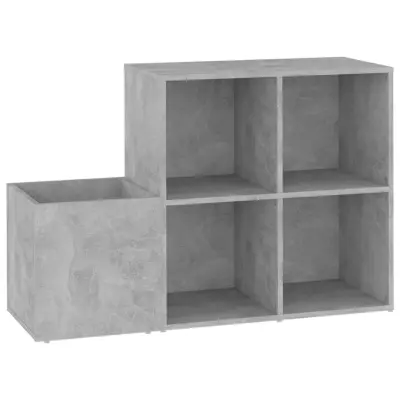 vidaXL Omara za čevlje betonsko siva 105x35,5x70 cm iverna plošča