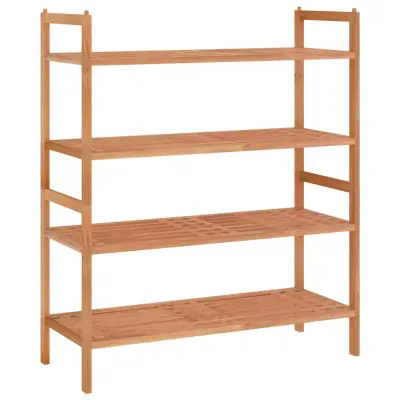 vidaXL Regal za čevlje 2 kosa 69x27x41 cm trdna orehovina