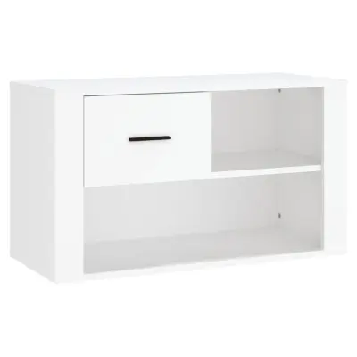 vidaXL Omarica za čevlje bela 80x35x45 cm inženirski les