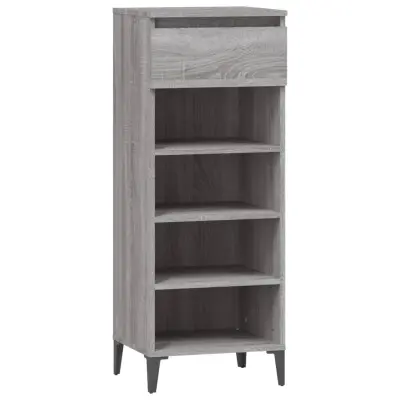 vidaXL Regal za čevlje siva sonoma 40x36x105 cm inženirski les