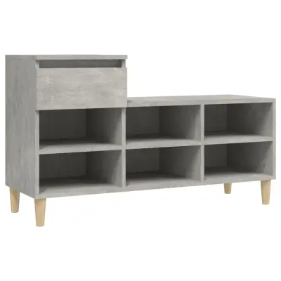 vidaXL Omarica za čevlje betonsko siva 102x36x60 cm inženirski les