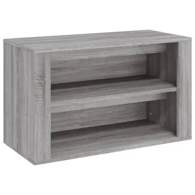 vidaXL Regal za čevlje siva sonoma 75x35x45 cm inženirski les