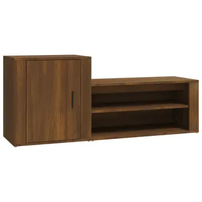 vidaXL Omarica za čevlje rjav hrast 130x35x54 cm inženirski les