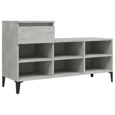 vidaXL Omarica za čevlje betonsko siva 102x36x60 cm inženirski les